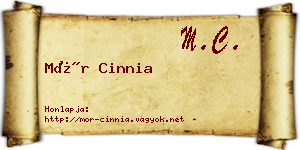 Mór Cinnia névjegykártya